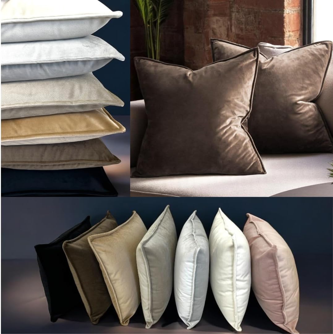 Luxury Latte Velvet Cushion