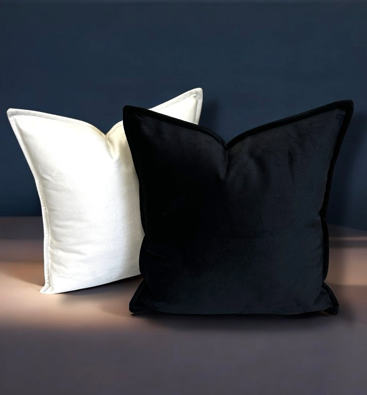 Luxury Black Velvet Cushion Covers