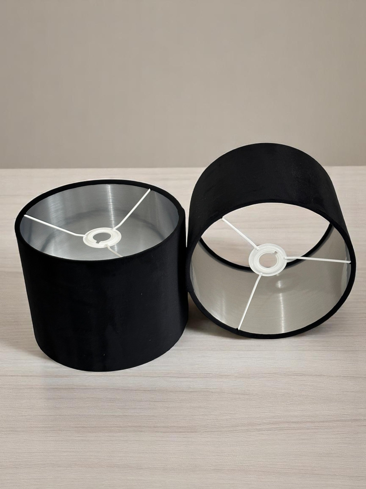 Black Velvet Lampshade – Silver Lined, Multi-Use