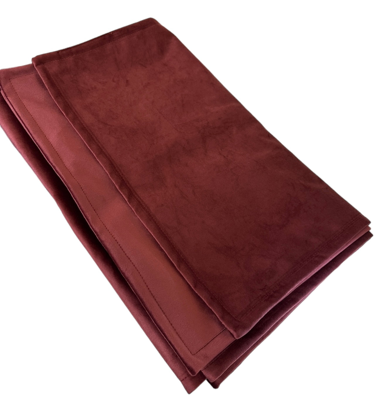 Burgundy Double-Sided Plush Velvet Bed Runner / Bed Throw / Bed Scarf  Luxury Fabric for Home or Hotel Use.