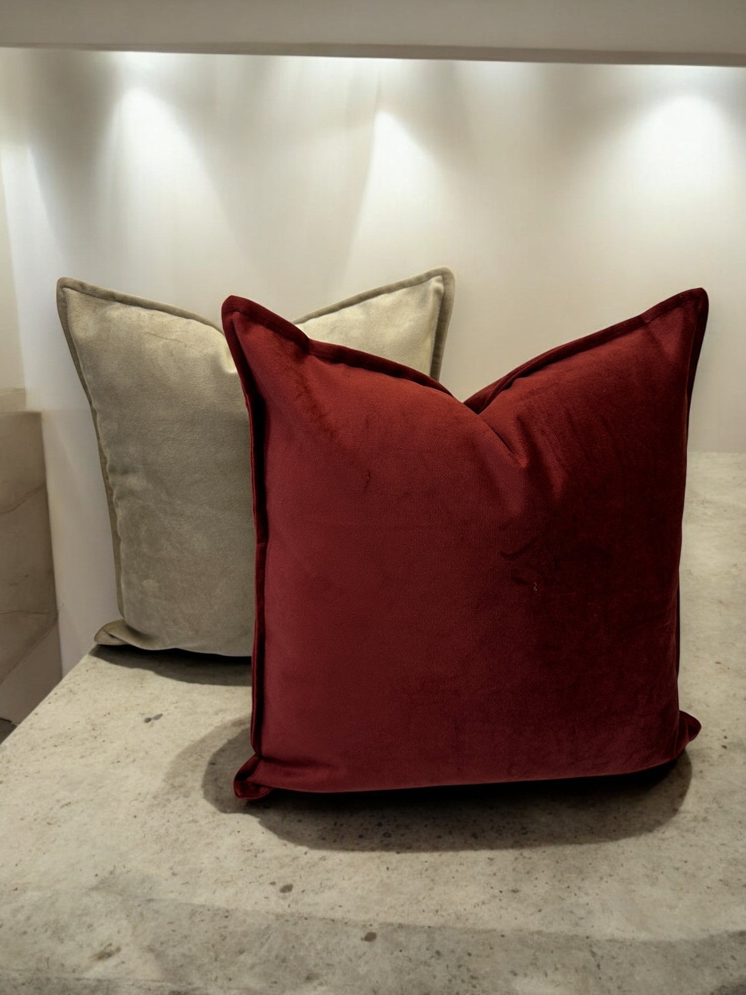 Luxury Coffee Velvet Cushion