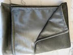 Grey Double-Sided Plush Velvet Bed Runner / Bed Throw / Bed Scarf  Luxury Fabric for Home or Hotel Use.