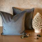 Luxury Forest Grey Velvet Cushion