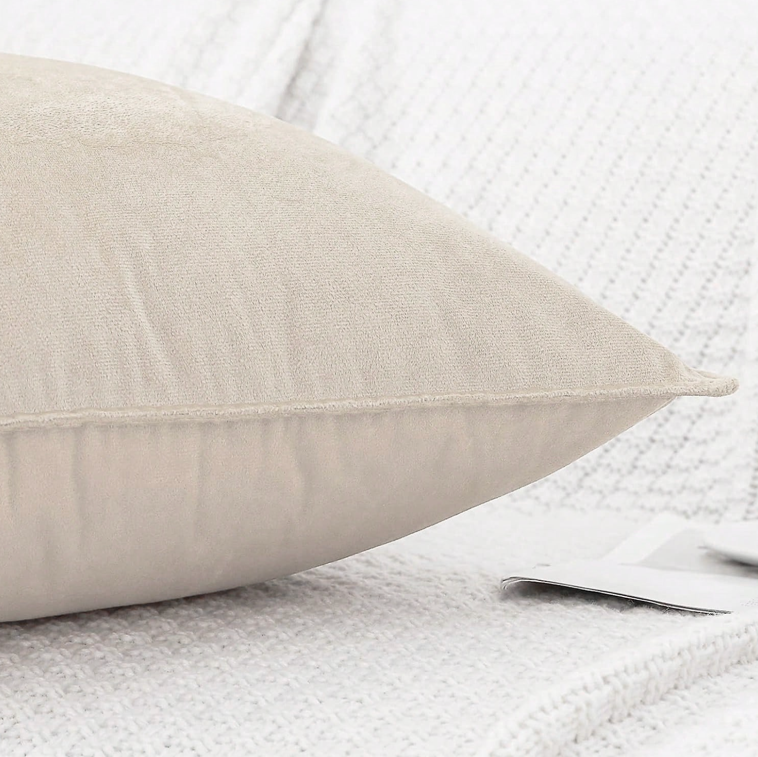 Luxury Lvory Velvet Cushion