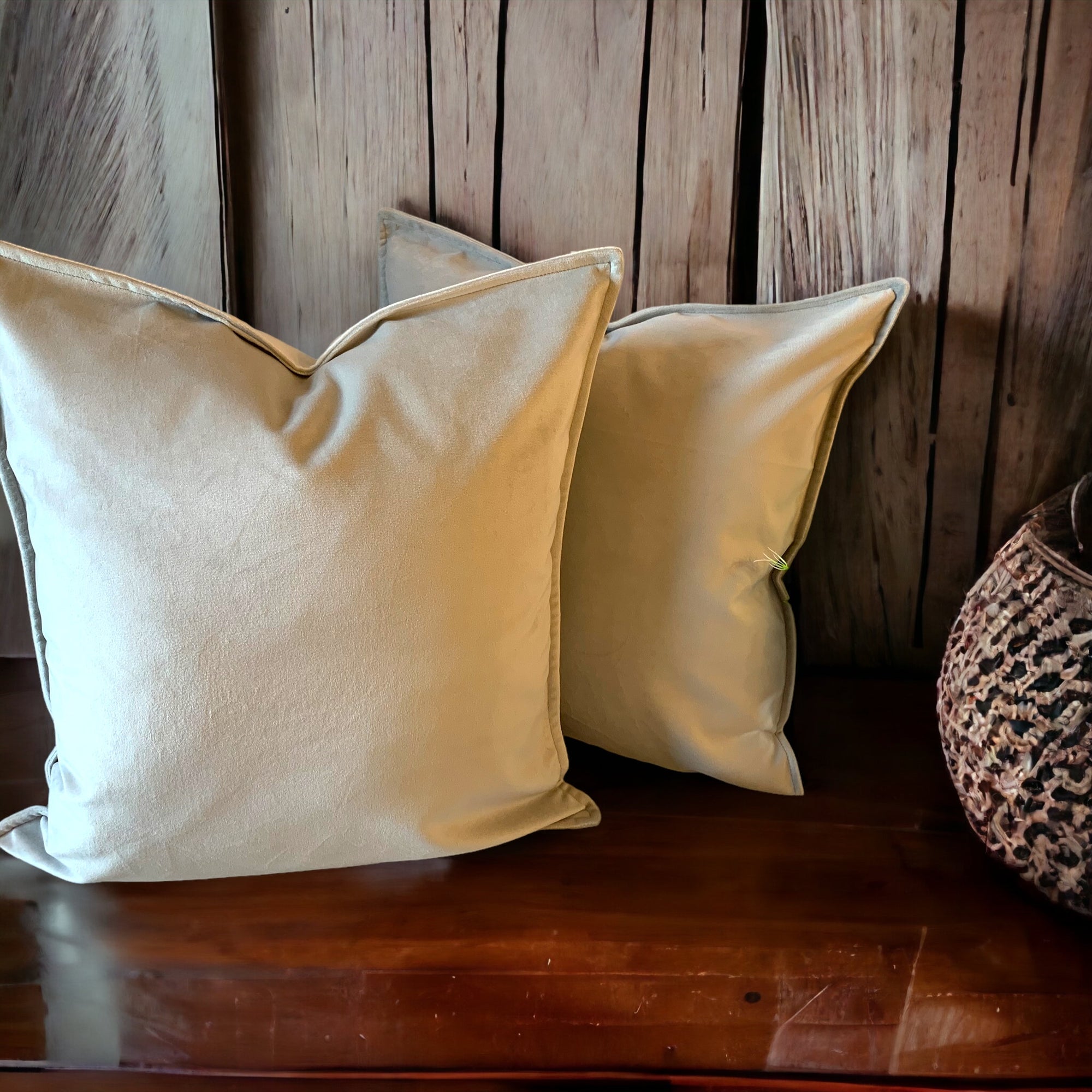 Luxury Light Silver Velvet Cushion