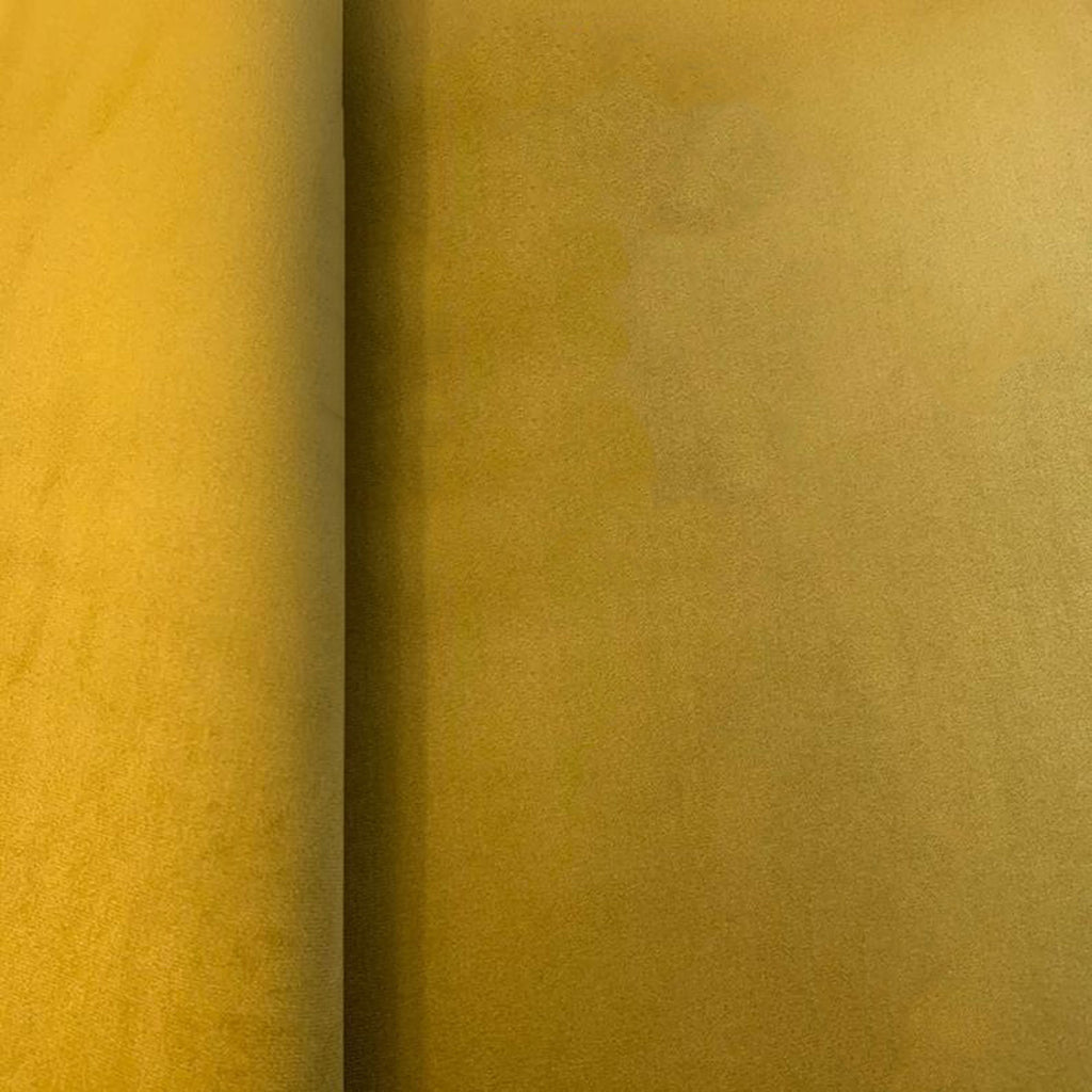 Mustard Plush Velvet Fabric High Quality Soft Material For Upholstery,Craft By Meter