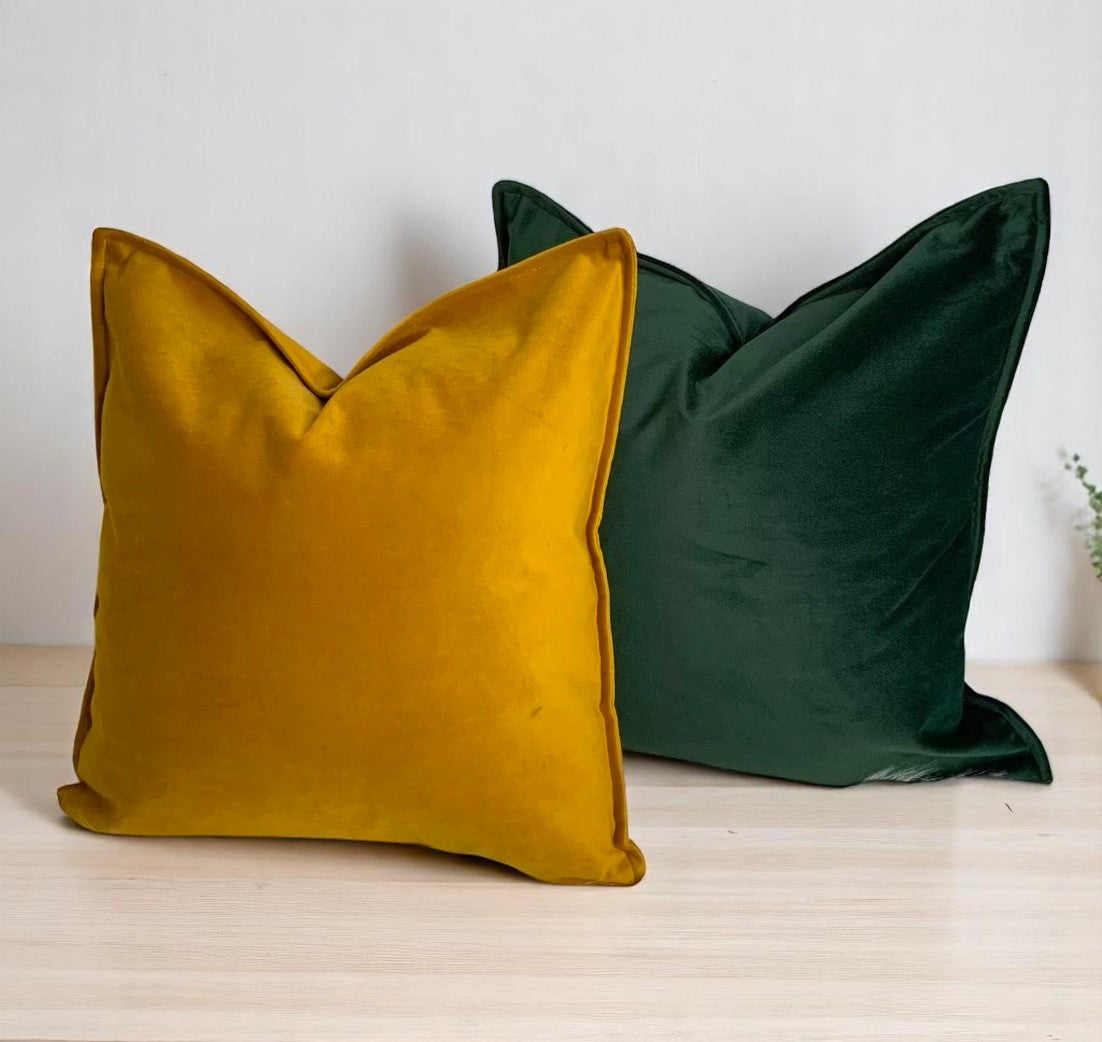 Luxury Mustard Velvet Cushion