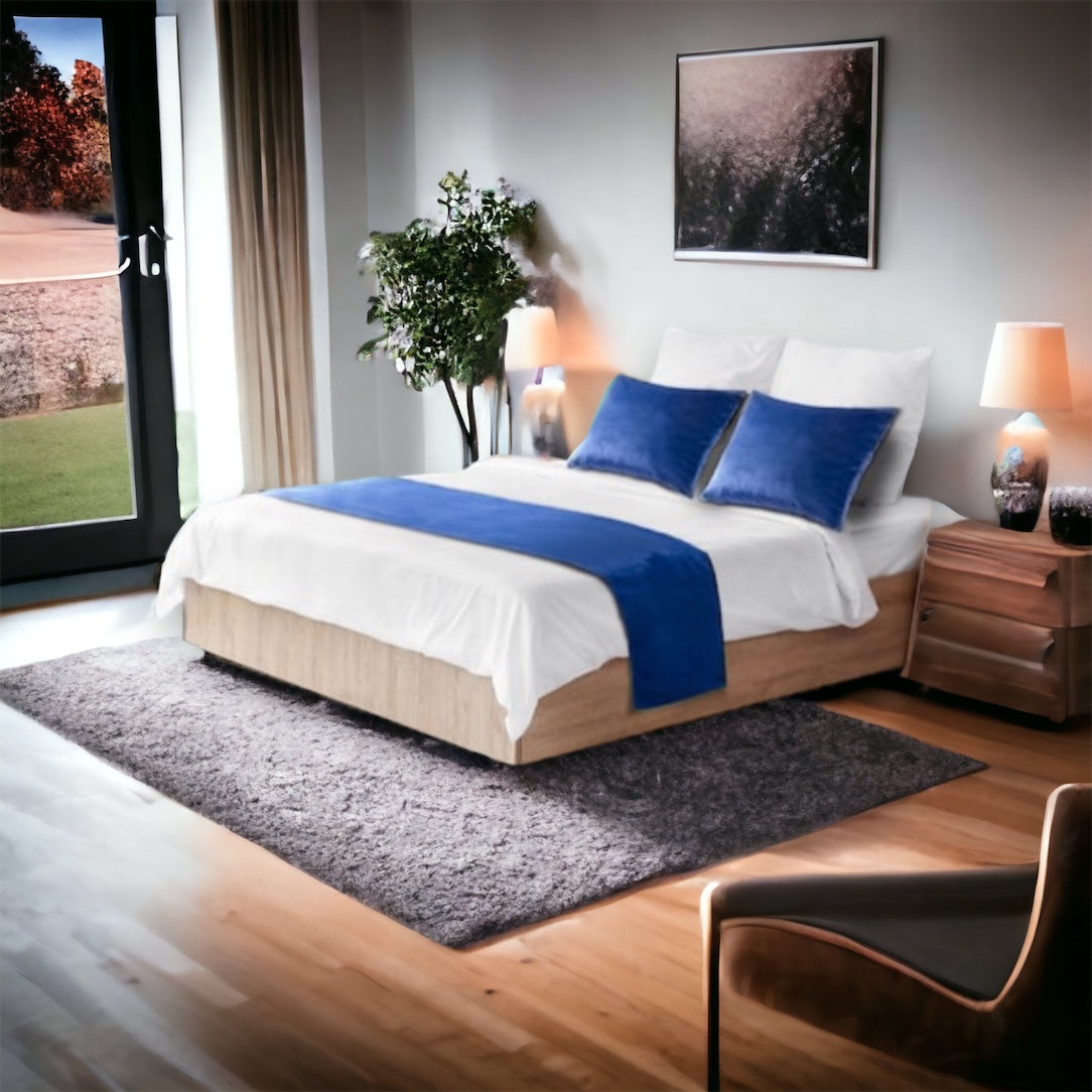 Plush Velvet Bed Runner Double-Sided/ Bed Throw / Bed Scarf  Luxury Fabric for Home or Hotel Use.