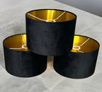 Mustard Velvet Lamp Shade High Quilty Shade Ceiling,Table, Floor lampshade Gold Lining.