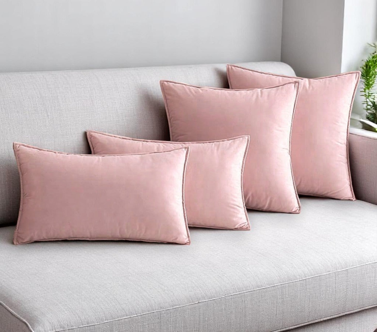 Luxury Pink Velvet Cushion