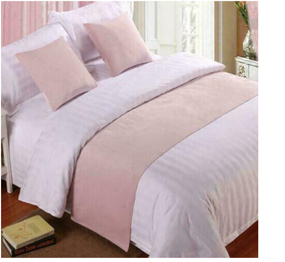 Pink  Double-Sided Plush Velvet Bed Runner / Bed Throw / Bed Scarf  Luxury Fabric for Home or Hotel Use.