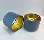 Grey Velvet Lampshade – Gold Lined, Multi-Use